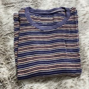 Colorful Retro Style Striped Tee. American Eagle